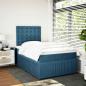 Preview: Boxspringbett mit Matratze Dunkelblau 120x190 cm Samt