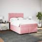 Preview: Boxspringbett mit Matratze Rosa 140x200 cm Samt