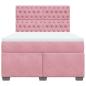 Preview: Boxspringbett mit Matratze Rosa 140x200 cm Samt