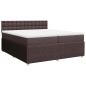 Preview: Boxspringbett mit Matratze Dunkelbraun 200x200 cm Stoff