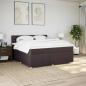 Preview: Boxspringbett mit Matratze Dunkelbraun 200x200 cm Stoff