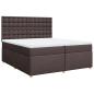 Preview: Boxspringbett mit Matratze Dunkelbraun 200x200 cm Stoff