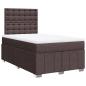 Preview: Boxspringbett mit Matratze Dunkelbraun 120x200 cm Stoff