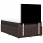 Preview: Boxspringbett mit Matratze Dunkelbraun 120x190 cm Stoff