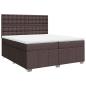 Preview: Boxspringbett mit Matratze Dunkelbraun 200x200 cm Stoff