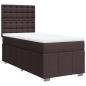 Preview: Boxspringbett mit Matratze Dunkelbraun 100x200 cm Stoff