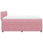 Preview: Boxspringbett mit Matratze Rosa 140x200 cm Samt
