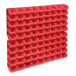 Preview: 96-tlg. Behälter-Set für Kleinteile mit Wandplatten Rot Schwarz