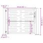 Preview: Gartentor 105x80 cm Cortenstahl Quadratisches Design