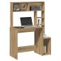 Preview: ARDEBO.de - Schreibtisch mit Regal Artisan-Eiche 100x45x140cm Holzwerkstoff