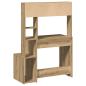 Preview: Schreibtisch mit Regal Artisan-Eiche 100x45x140cm Holzwerkstoff
