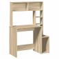 Preview: Schreibtisch mit Regal Sonoma-Eiche 100x45x140 cm Holzwerkstoff