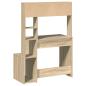 Preview: Schreibtisch mit Regal Sonoma-Eiche 100x45x140 cm Holzwerkstoff
