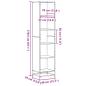 Preview: Bücherregal Grau Sonoma 40x35x170,5 cm Holzwerkstoff