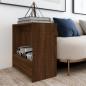 Preview: ARDEBO.de - Beistelltisch Braun Eichen-Optik 50x26x50 cm Holzwerkstoff