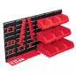 Preview: 34-tlg. Behälter-Set für Kleinteile mit Wandplatten Rot Schwarz