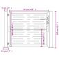 Preview: Gartentor 105x105 cm Cortenstahl Quadratisches Design