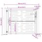 Preview: Gartentor 105x105 cm Cortenstahl Quadratisches Design