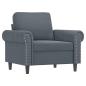 Preview: Sessel mit Hocker Dunkelgrau 60 cm Samt