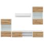 Preview: 5-tlg. Wohnwand mit LED-Beleuchtung Artisan-Eiche Holzwerkstoff