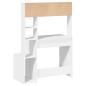Preview: Schreibtisch mit Regal Weiß 100x45x140 cm Holzwerkstoff