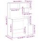 Preview: Schreibtisch mit Regal Weiß 100x45x140 cm Holzwerkstoff