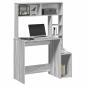 Preview: ARDEBO.de - Schreibtisch mit Regal Grau Sonoma 100x45x140 cm Holzwerkstoff