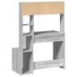 Preview: Schreibtisch mit Regal Grau Sonoma 100x45x140 cm Holzwerkstoff