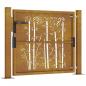 Preview: Gartentor 105x80 cm Cortenstahl Bambus-Design