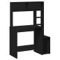 Preview: Schreibtisch mit Regal Schwarz 100x45x140 cm Holzwerkstoff