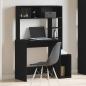 Preview: Schreibtisch mit Regal Schwarz 100x45x140 cm Holzwerkstoff