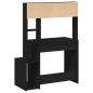 Preview: Schreibtisch mit Regal Schwarz 100x45x140 cm Holzwerkstoff
