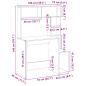 Preview: Schreibtisch mit Regal Schwarz 100x45x140 cm Holzwerkstoff