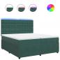 Preview: Boxspringbett mit Matratze Dunkelgrün 200x200 cm Samt