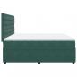 Preview: Boxspringbett mit Matratze Dunkelgrün 200x200 cm Samt