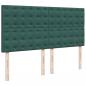 Preview: Boxspringbett mit Matratze Dunkelgrün 200x200 cm Samt
