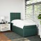 Preview: Boxspringbett mit Matratze Dunkelgrün 100x200 cm Samt