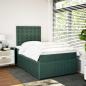Preview: Boxspringbett mit Matratze Dunkelgrün 120x200 cm Samt