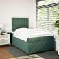 Preview: Boxspringbett mit Matratze Dunkelgrün 120x200 cm Samt