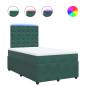 Preview: Boxspringbett mit Matratze Dunkelgrün 120x200 cm Samt
