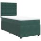 Preview: Boxspringbett mit Matratze Dunkelgrün 100x200 cm Samt