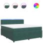 Preview: Boxspringbett mit Matratze Dunkelgrün 200x200 cm Samt