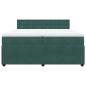 Preview: Boxspringbett mit Matratze Dunkelgrün 200x200 cm Samt
