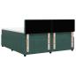 Preview: Boxspringbett mit Matratze Dunkelgrün 200x200 cm Samt