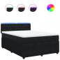 Preview: Boxspringbett mit Matratze Schwarz 160x200 cm Samt