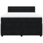 Preview: Boxspringbett mit Matratze Schwarz 160x200 cm Samt