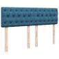 Preview: Boxspringbett mit Matratze Blau 160x200 cm Samt