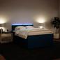 Preview: Boxspringbett mit Matratze Blau 160x200 cm Samt