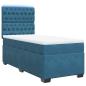 Preview: Boxspringbett mit Matratze Blau 80x200 cm Samt