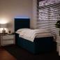 Preview: Boxspringbett mit Matratze Blau 80x200 cm Samt